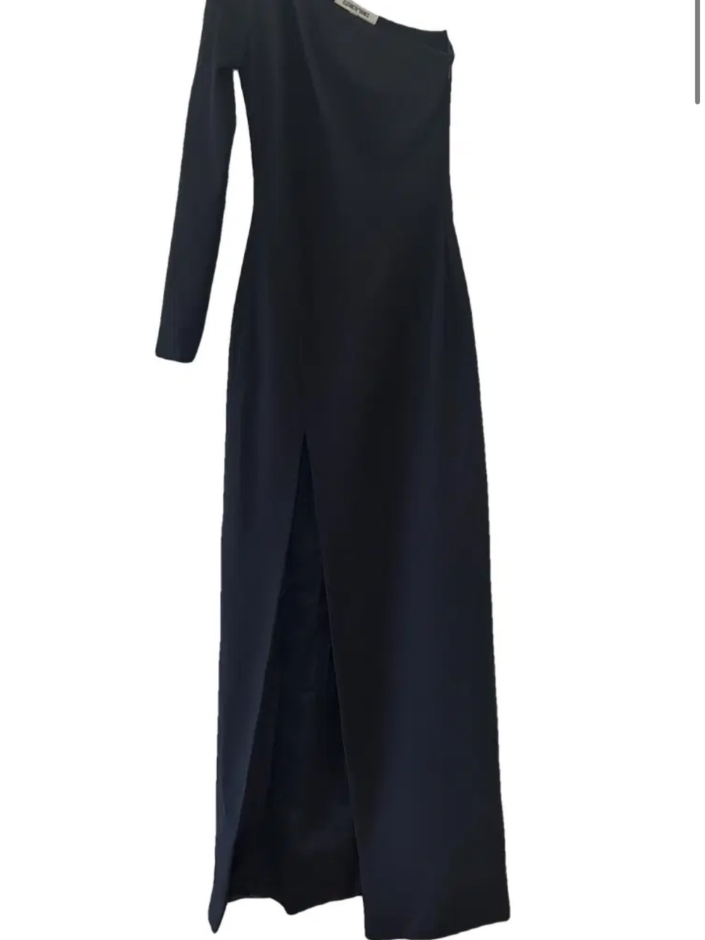 Vintage Elizabeth and James One-Shoulder Long Sleeve Maxi Dress with Front Slit